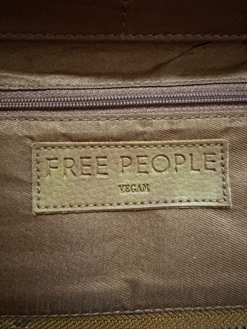 Free People - Brown Tan Distressed Vegan Leather Wallet New